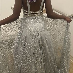 Beautiful Silver dress with sequins and shine